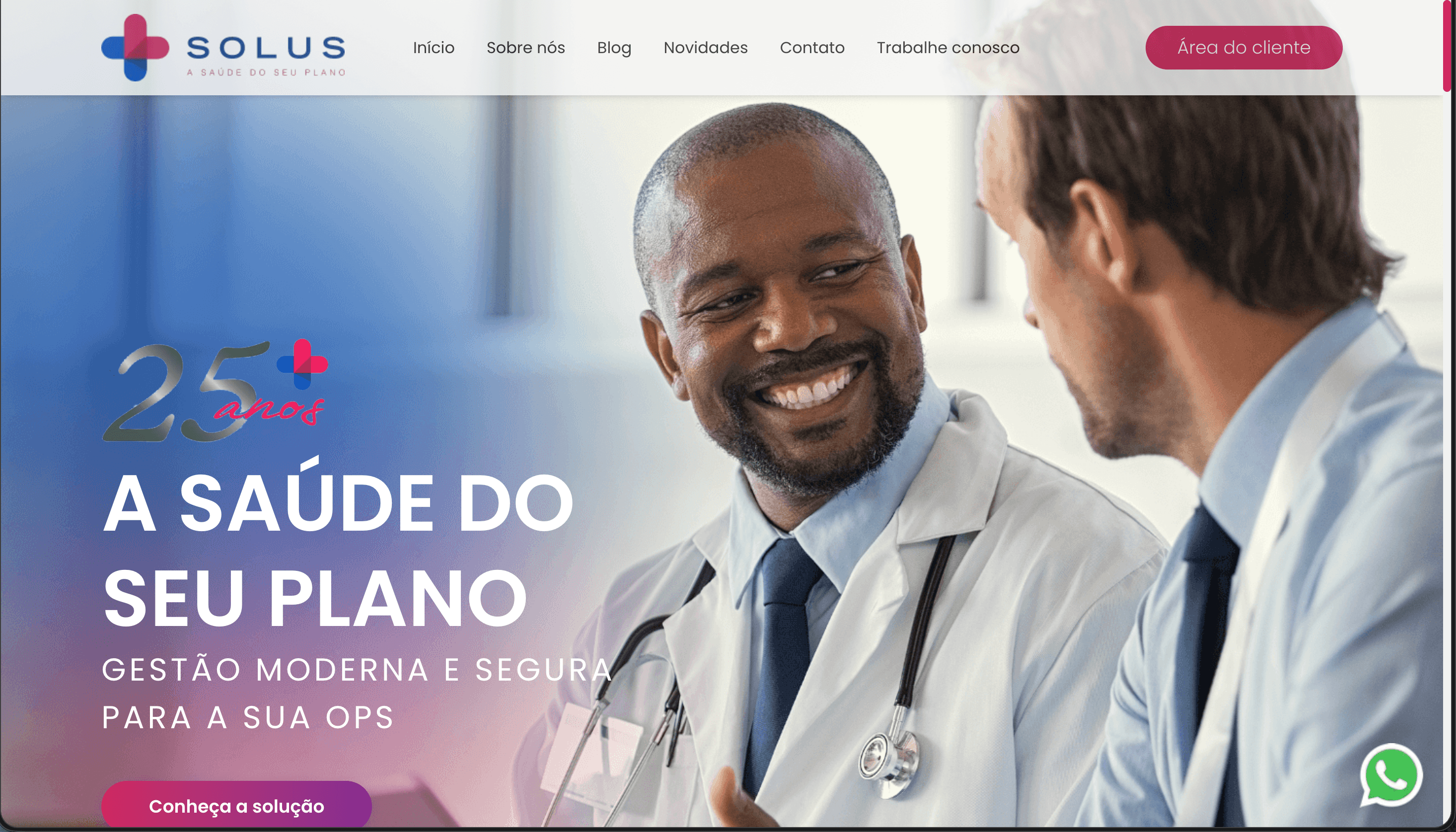 Preview do site Solus